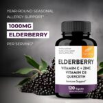 Sandhu's Elderberry Capsules with Vitamin C, Zinc, Vitamin D3 & Quercetin - Image 2